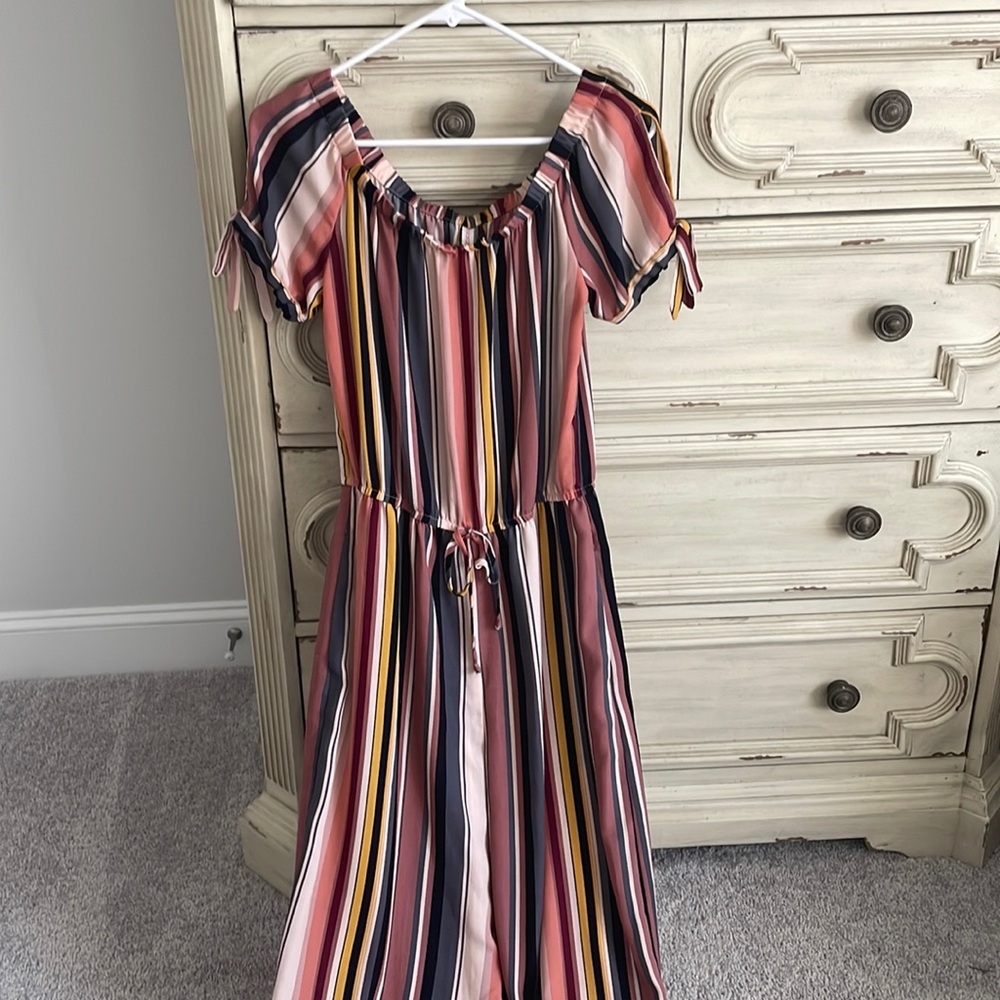Vertically striped women’s jumper
